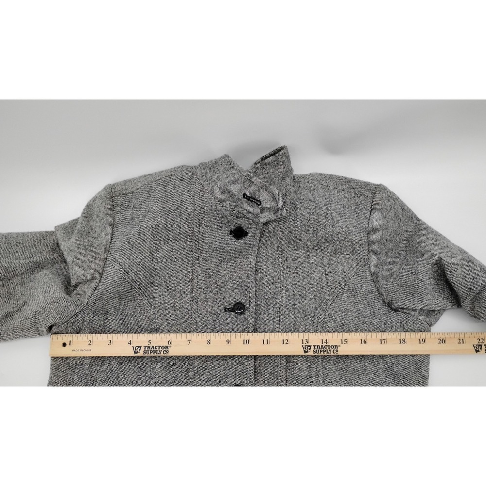 Pendleton Petite 100% Lambswool Blazer Jacket Gray Black Tweed Size 12 - Picture 5 of 9